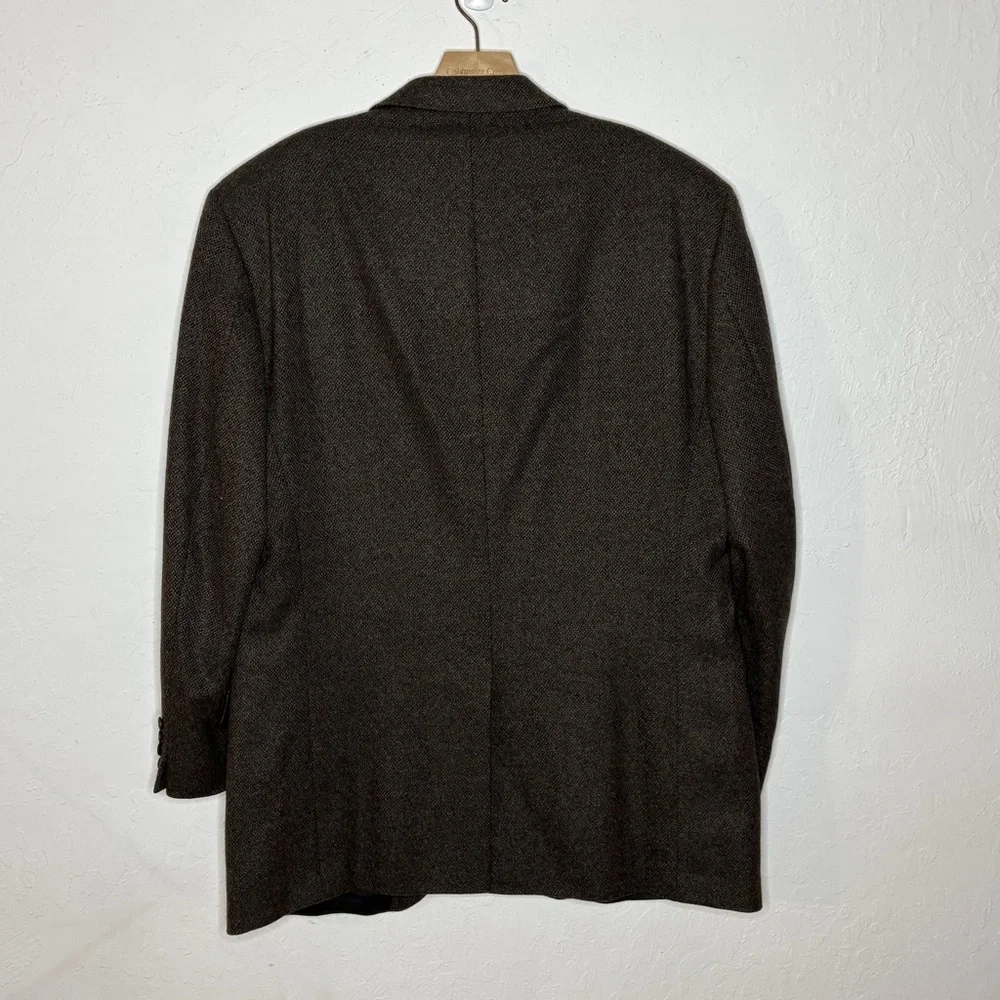 John W. Nordstrom‎ Wool Cashmere Blazer Jacket Mens 46 L-T Brown Sports Coat